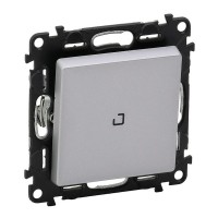 Выключатель Legrand Valena LIFE 752610 одноклавишный скрытая установка алюминий с подсветкой