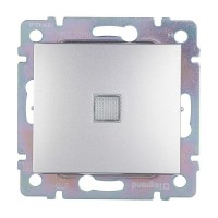 Выключатель Legrand Valena 694340 одноклавишный скрытая установка алюминий с подсветкой