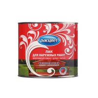 Лак алкидный для наружных работ Расцвет бесцветный 1,9 кг глянцевый