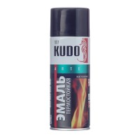 Эмаль термостойкая Kudo аэрозольная черная 520 мл