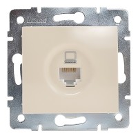 Розетка компьютерная Lezard KARINA 707-0388-139 скрытая установка крем