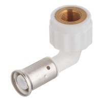 Угол Henco (6PKW-1603) 16(пресс) х 3/8 ВР(г) PVDF белый