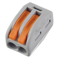Клемма на 2 провода Wago 222-412 0,08-2,5 кв. мм с рычажком (50 шт.)