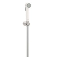 Гигиеническая лейка GROHE Tempesta-F с душевым шлангом Silverflex Longlife 1250 мм белая