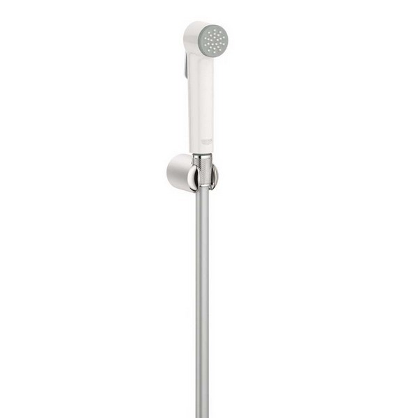 Гигиеническая лейка GROHE Tempesta-F с душевым шлангом Silverflex Longlife 1250 мм белая