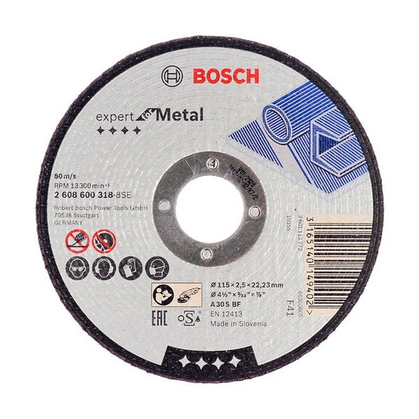 Круг отрезной по металлу Bosch (2608600318) 115х22х2,5 мм