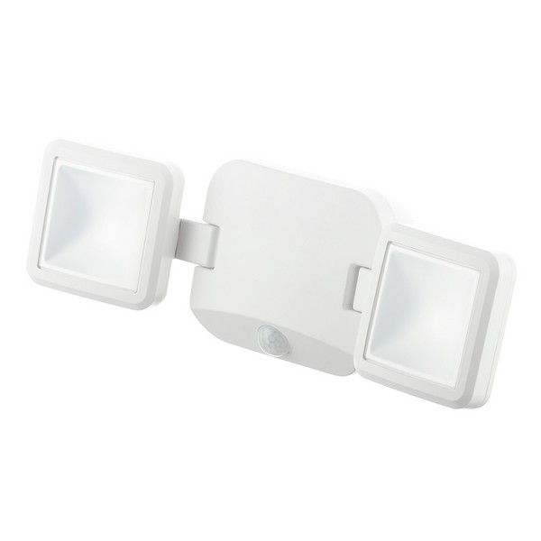Светильник светодиодный навесной уличный LEDVANCE SPORTLIGHT DOUBLE (4058075227408) 112х40х250 мм 10 Вт 4000К холодный свет матовый IP54 белый с датчиком движения и света