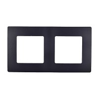 Рамка Legrand Etika 672582 двухместная универсальная антрацит