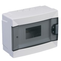 Щит распределительный навесной Makel ЩРН-П-8 пластиковый IP40 210х160х95 мм 8 модулей с DIN-рейкой и нулевой шиной