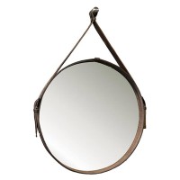 Зеркало AQUANIKA Country D 510 в обрамлении из кожи