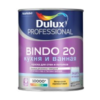 Краска водно-дисперсионная моющаяся Dulux Bindo 20 бесцветная основа ВС 0,9 л