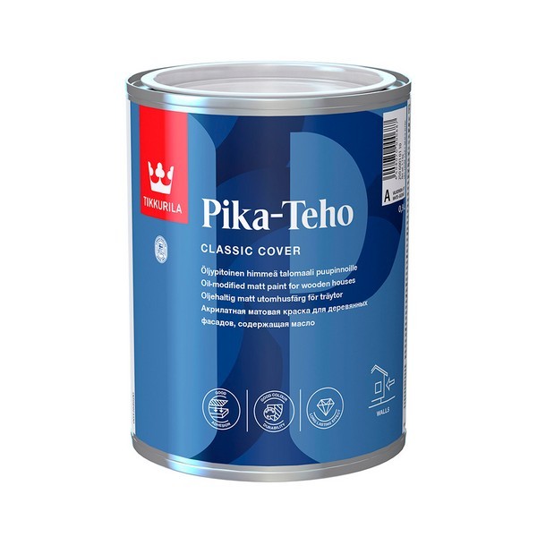 Краска водно-дисперсионная для деревянных фасадов Tikkurila Pika-Teho основа С 0,9 л