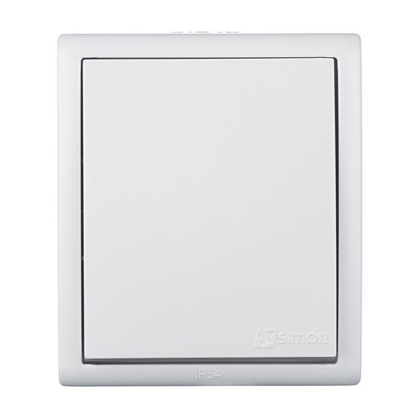 Выключатель Simon 15 Aqua 1594101-030 одноклавишный открытая установка белый IP54