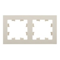 Рамка Schneider Electric Atlas Design ATN000202 двухместная универсальная бежевая