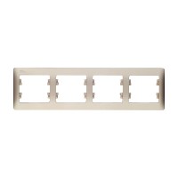 Рамка Schneider Electric Glossa GSL000404 четырехместная горизонтальная титан