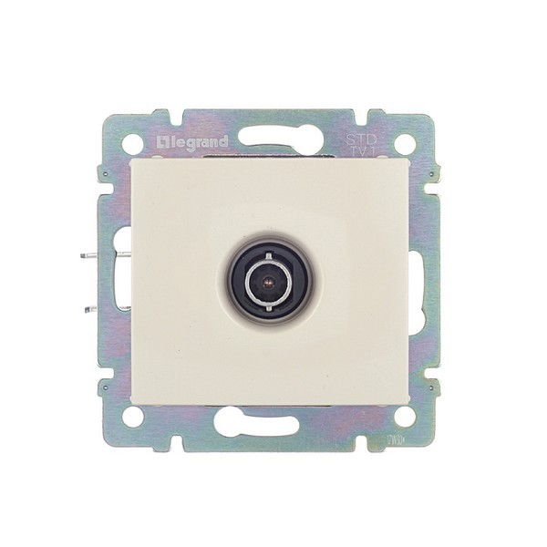 Розетка телевизионная Legrand Valena 695618 одиночная скрытая установка слоновая кость