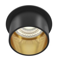Светильник встраиваемый MAYTONI Reif (DL050-01GB) GU10 55х68х68 мм 50 Вт 220 В матовый круглый IP 20 черный с золотом