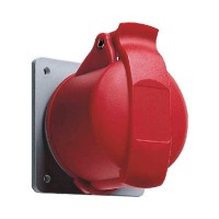 Розетка кабельная ABB 432RU6 прямая настенная с заземлением 3P+N+E 3 фазы 32 А 400 В IP67 с крышкой