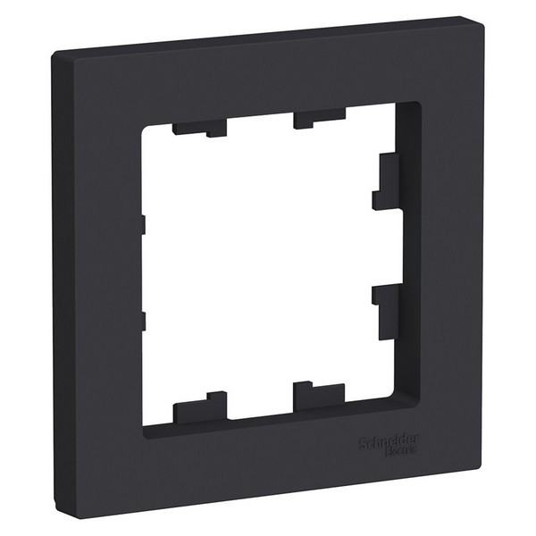 Рамка Schneider Electric Atlas Design ATN001001 одноместная универсальная карбон