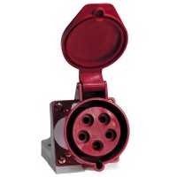 Розетка кабельная EKF PROxima угловая настенная 3Р+РЕ+N 3 фазы 16 А 380 В IP44 с крышкой
