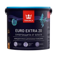Краска водно-дисперсионная Tikkurila Euro Extra 20 моющаяся основа C 2,7 л