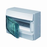 Щит распределительный навесной ABB Mistral65 пластиковый IP65 250х320х155 мм 12 модулей прозрачная дверь