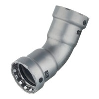 Угол Viega Megapress SC-Contur (694609) 45° 1 1/4" DN32 пресс нелегированная оцинкованная сталь