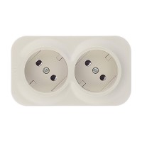 Розетка Legrand Quteo 782242 двойная открытая установка слоновая кость без заземления