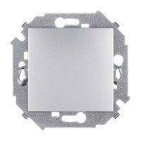 Выключатель Simon 15 1591101-033 одноклавишный скрытая установка алюминий
