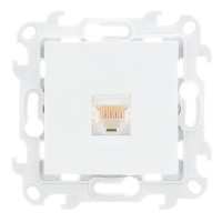 Розетка компьютерная Simon 24 Harmonie 2410598-030 скрытая установка белая один модуль RJ45 cat 5е