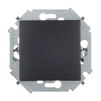 Переключатель Simon 15 1591201-038 одноклавишный на 2 направления скрытая установка графит