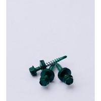 Саморезы кровельные с буром 50х4,8 мм зеленые RAL 6005 (200 шт)