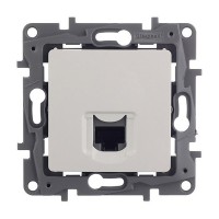 Розетка компьютерная Legrand Etika 672241 скрытая установка белая один модуль RJ45 cat 5