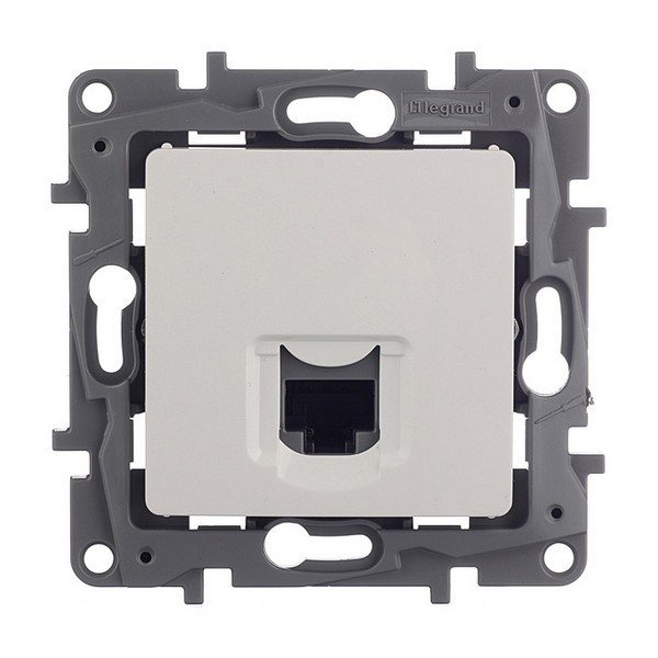 Розетка компьютерная Legrand Etika 672241 скрытая установка белая один модуль RJ45 cat 5