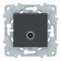 Розетка телевизионная Schneider Electric Unica NEW NU546254 одиночная TV скрытая установка антрацит