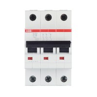 Автоматический выключатель ABB S203 (2CDS253001R0104) 3P 10А тип C 6 кА 400 В на DIN-рейку