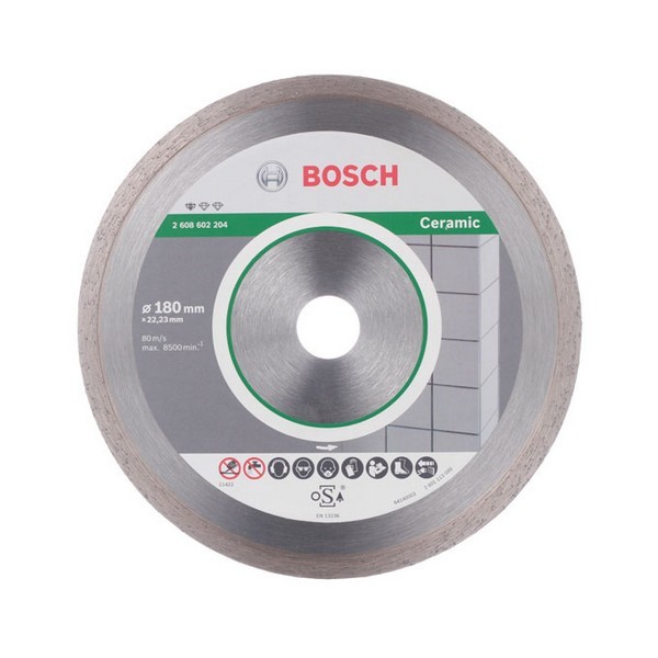 Диск алмазный по керамике Bosch Professional (2608602204) 180x22,2x1,6 мм мм сплошной сухой рез