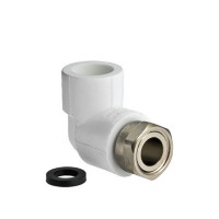 Угол полипропиленовый VALTEC (VTp.758.0.02505) 25 мм х 3/4 ВР(г) с накидной гайкой