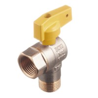 Кран шаровой газовый 1/2 НР(ш) x 1/2 ВР(г) бабочка угловой