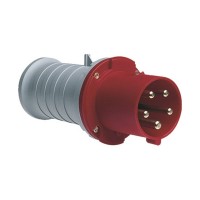 Вилка кабельная ABB 463P6 прямая переносная с заземлением 3P+N+E 3 фазы 63 А 400 В IP44
