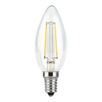 Лампа светодиодная Gauss Filament 5 Вт E14 филаментная свеча 4100К естественный белый свет 150-265 В прозрачная (10 шт.)