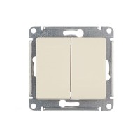 Выключатель Schneider Electric Glossa GSL000251 двухклавишный скрытая установка бежевый