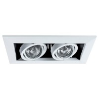 Светильник встраиваемый ARTE LAMP GU10 250х130 мм двойной поворотный 50 Вт 220 В прямоугольный IP20 белый