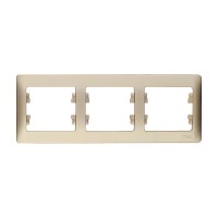 Рамка Schneider Electric Glossa GSL000403 трехместная горизонтальная титан