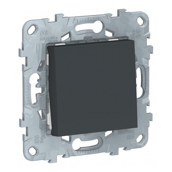 Переключатель Schneider Electric Unica NEW NU520354 одноклавишный на 2 направления скрытая установка антрацит
