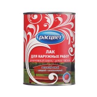 Лак алкидный для наружных работ Расцвет бесцветный 0,8 кг глянцевый