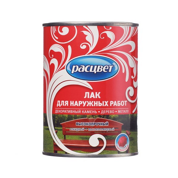 Лак алкидный для наружных работ Расцвет бесцветный 0,8 кг глянцевый