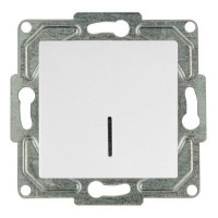 Выключатель GUNSAN Eqona 16401100-150102 одноклавишный скрытая установка белый IP20 с подсветкой