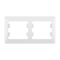 Рамка Schneider Electric Glossa GSL000102 двухместная горизонтальная белая