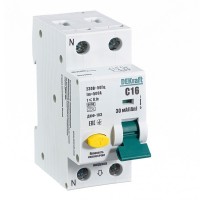 Автомат дифференциальный Dekraft ДИФ-103 (16229DEK) 16А 30 мА 1P+N тип A 6 кА